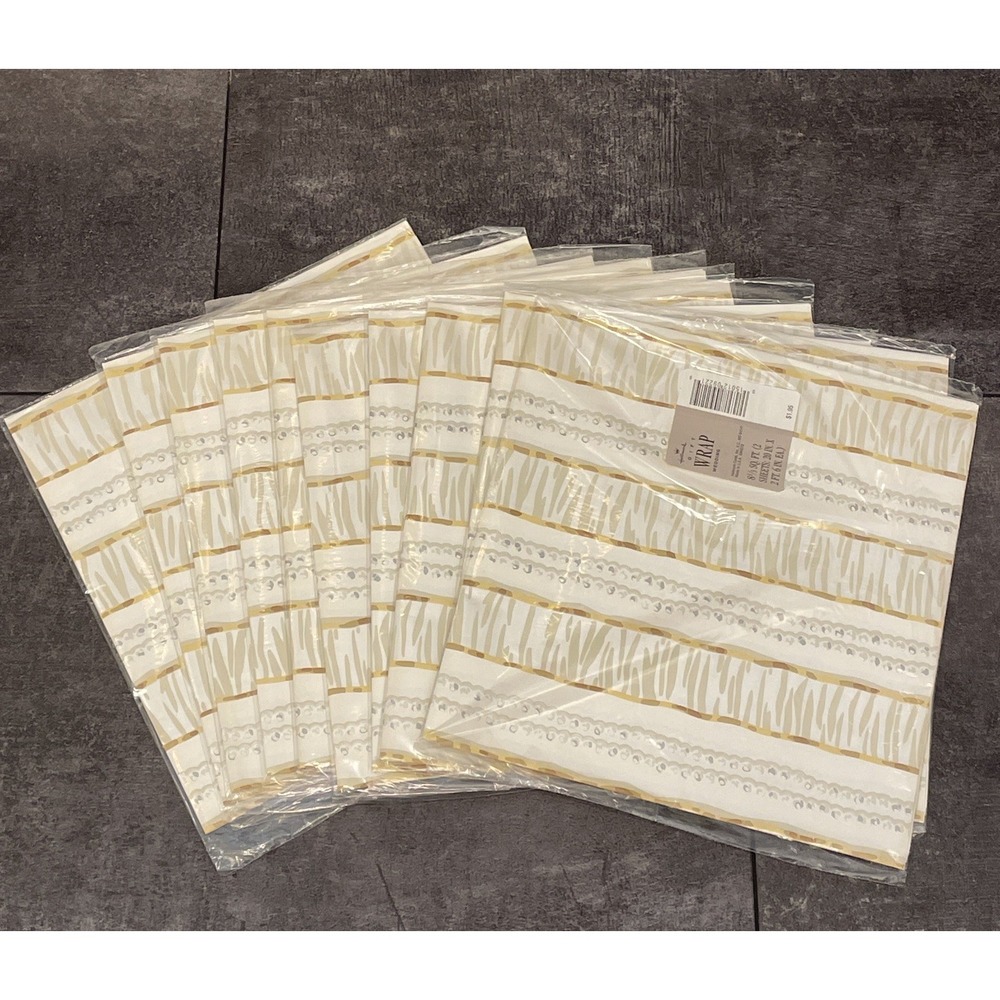 Vtg Lot of 10 NEW Hallmark Flat Fold Gift Wrap Wrapping For Your Wedding Bridal